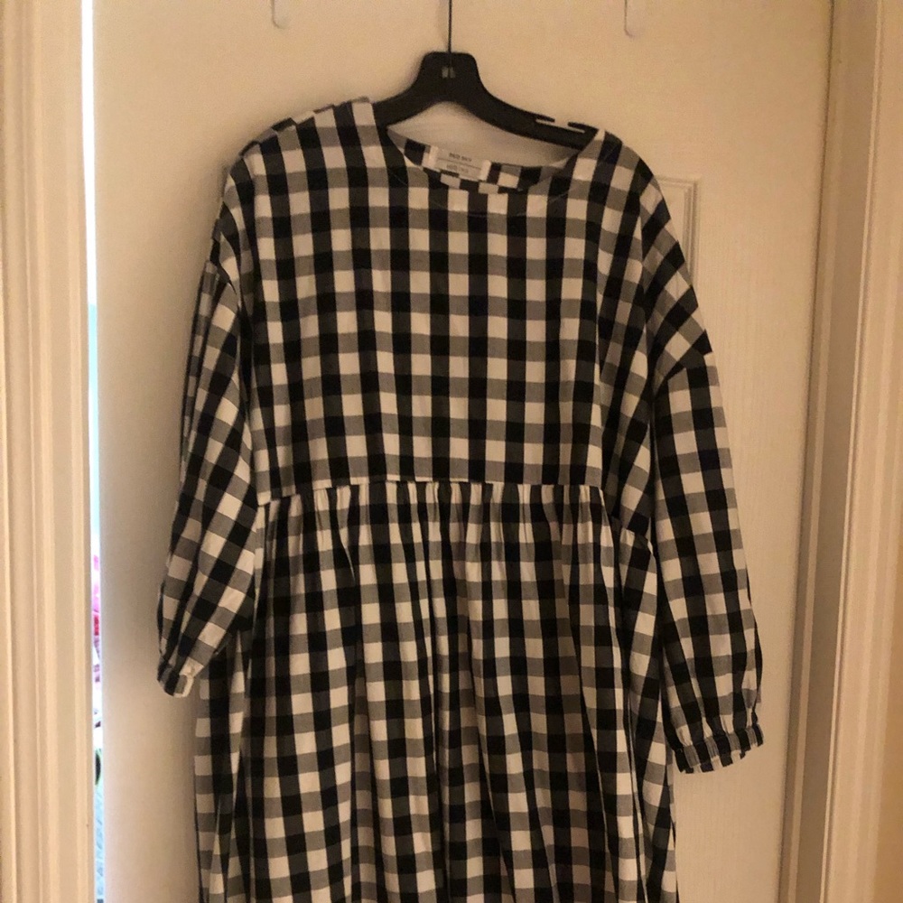 One size Gingham sack dress